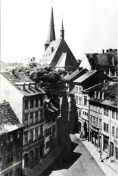 Stadtarchiv Weimar, 60 10-5/16, Blick vom Schloss auf die Vorwerksgasse, um 1960