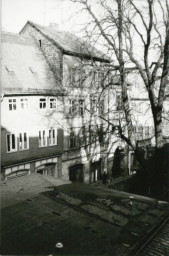 Stadtarchiv Weimar, 60 10-5/16, Blick in die Vorwerksgasse , 1989