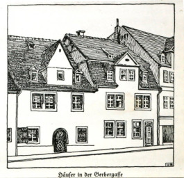 Stadtarchiv Weimar, 60 10-5/16, Zeichnung "Häuser in der Gerbergasse", ohne Datum