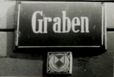 Stadtarchiv Weimar, 60 10-5/17, Straßenschild "Graben", ohne Datum