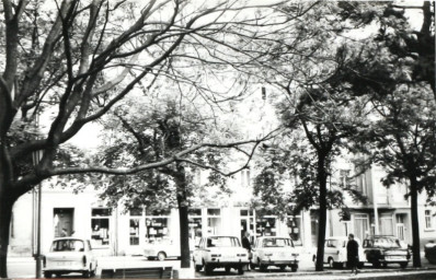 Stadtarchiv Weimar, 60 10-5/17, Blick auf die Häuser Graben 5-11, 1985