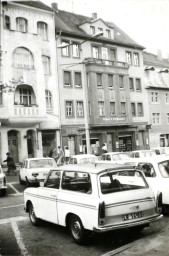 Stadtarchiv Weimar, 60 10-5/17, Blick auf Häuser Graben 43-47, 1985