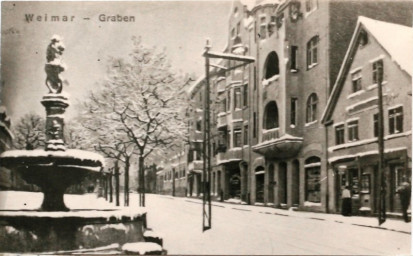 Stadtarchiv Weimar, 60 10-5/17, Blick in die Straße "Graben", ohne Datum