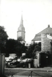 Stadtarchiv Weimar, 60 10-5/18, Blick auf den Parkplatz Jakobstraße, 1980