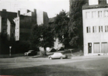 Stadtarchiv Weimar, 60 10-5/18, Blick über die Jakobstraße in die Große Kirchgasse, 1985