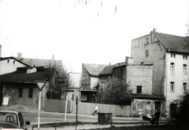 Stadtarchiv Weimar, 60 10-5/18, Blick auf den Kreuzungsbereich Jakobstraße/ Wagnergasse, ohne Datum