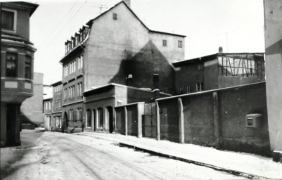 Stadtarchiv Weimar, 60 10-5/18, Blick in die Jakobstraße, 1987