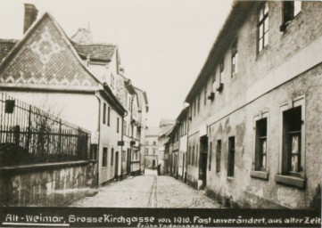 Stadtarchiv Weimar, 60 10-5/19, Blick in die Große Kirchgasse, ohne Datum