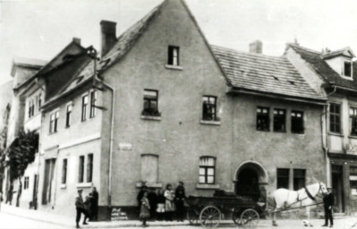 Stadtarchiv Weimar, 60 10-5/19, Kleinen Kirchgasse 1/Ecke Graben, um 1910