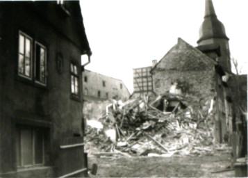 Stadtarchiv Weimar, 60 10-5/19, Blick in die Kleine Kirchgasse , ohne Datum