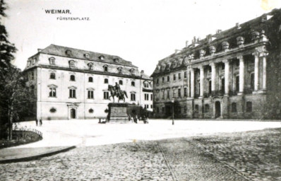 Stadtarchiv Weimar, 60 10-5/2, Blick auf den Fürstenplatz, um 1918