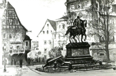 Stadtarchiv Weimar, 60 10-5/2, Blick auf den Fürstenplatz, wohl 1919