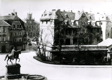 Stadtarchiv Weimar, 60 10-5/2, Blick aus der Großherzoglichen Bibliothek auf den Fürstenplatz, um 1910