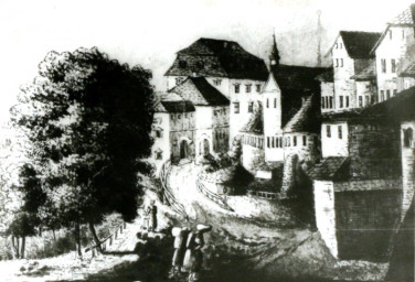 Stadtarchiv Weimar, 60 10-5/2, Blick vom Stadtschloss auf das "Grüne Schloss", ohne Datum