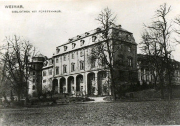 Stadtarchiv Weimar, 60 10-5/2, Blick auf die Landesbibliothek, ohne Datum