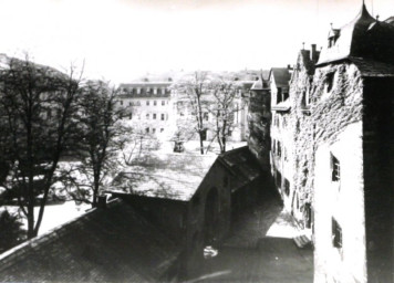 Stadtarchiv Weimar, 60 10-5/2, Blick vom Schlossturm auf den Fürstenplatz, ohne Datum