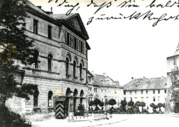 Stadtarchiv Weimar, 60 10-5/2, Blick vom Fürstenplatz zum Burgplatz, um 1900