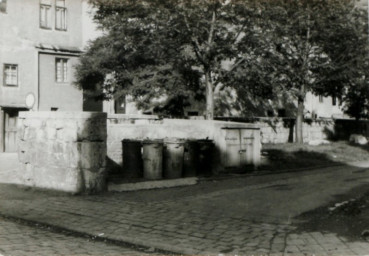 Stadtarchiv Weimar, 60 10-5/20, Blick aus der Friedensgasse in den Bereich Am Jakobskirchhof , 1970