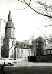 Stadtarchiv Weimar, 60 10-5/20, Blick auf den Rollplatz/Ecke Am Jakobskirchhof, 1975