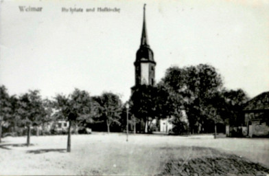 Stadtarchiv Weimar, 60 10-5/20, Weimar, Rollplatz und Hofkirche, 1905