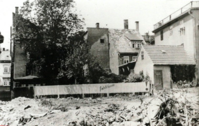 Stadtarchiv Weimar, 60 10-5/21, Blick auf die Häuser-Rückseite Jakobstraße 40-48, 1938