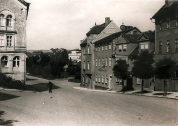 Stadtarchiv Weimar, 60 10-5/21, Blick vom Jakobsplan über Museumsplatz zum Hotel "Großherzog von Sachsen", 1930