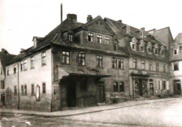 Stadtarchiv Weimar, 60 10-5/21, Blick auf den Jakobsplan Nr. 1 und 2, um 1900