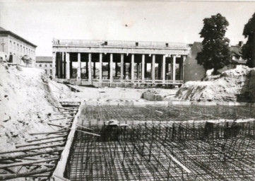 Stadtarchiv Weimar, 60 10-5/21, Blick auf die Baustelle Studentenwohhnheim Jakobsplan, ohne Datum