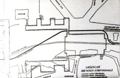 Stadtarchiv Weimar, 60 10-5/22, LAGEPLAN DES NEUEN ASBACHKANALS, ohne Datum