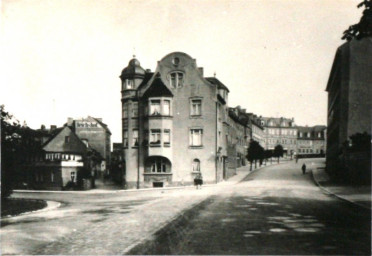 Stadtarchiv Weimar, 60 10-5/22, Blick von der »Berggasse« Richtung "Thüringer Hof", um 1925