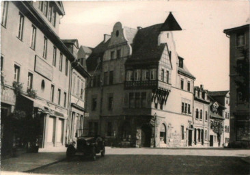 Stadtarchiv Weimar, 60 10-5/22, Blick von der Bürgerschulstraße  in die Breitenstraße , 1930