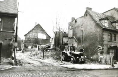 Stadtarchiv Weimar, 60 10-5/22, Blick in die Friedensgasse, 1986