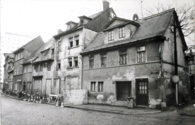 Stadtarchiv Weimar, 60 10-5/22, Blick in die Friedenstraße , 1987