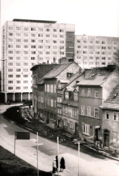 Stadtarchiv Weimar, 60 10-5/22, Blick auf die Friedensstraße 16-26 und Jakobsplan, ohne Datum