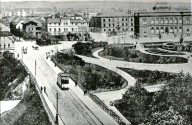 Stadtarchiv Weimar, 60 10-5/22, Viadukt und Landesmuseum (Karl-August-Platz), um 1900