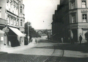 Stadtarchiv Weimar, 60 10-5/22, Blick aus der Bürgerschulstraße zum "Viadukt", 1930