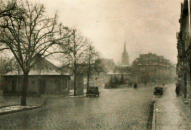 Stadtarchiv Weimar, 60 10-5/22, Blick von der Ettersburger Straße über den Viadukt in die Bürgerschulstraße , um 1930