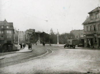 Stadtarchiv Weimar, 60 10-5/22, Blick über den Viadukt zur Bürgerschulstraße , um 1935