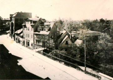 Stadtarchiv Weimar, 60 10-5/22, Blick auf den Viadukt und in die Bürgerschulstraße, um 1936