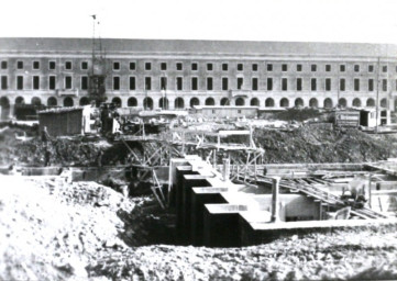 Stadtarchiv Weimar, 60 10-5/23, Blick von Süden über die Baustelle des »Gauforum«, um 1938