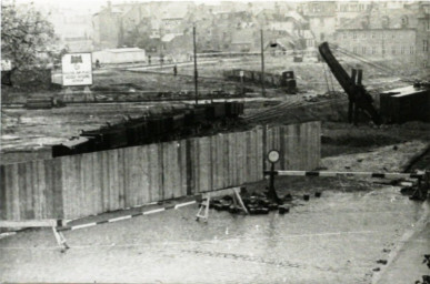 Stadtarchiv Weimar, 60 10-5/23, Blick auf Baustelle am »Karl-August-Platz«, 1937