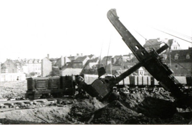 Stadtarchiv Weimar, 60 10-5/23, Blick auf Baustelle am »Karl-August-Platz«, 1937