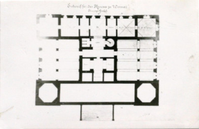 Stadtarchiv Weimar, 60 10-5/24, "Entwurf für das Museum zu Weimar, Ebenerdiges Geschoß", ohne Datum