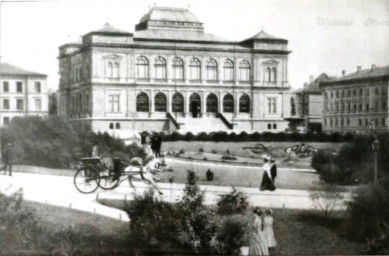 Stadtarchiv Weimar, 60 10-5/24, Blick auf den Karl-August-Platz und das Landesmuseum, ohne Datum