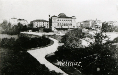 Stadtarchiv Weimar, 60 10-5/24, Blick vom "Am Viadukt" zum Karl-August-Platz (heutiger Weimarplatz), ohne Datum