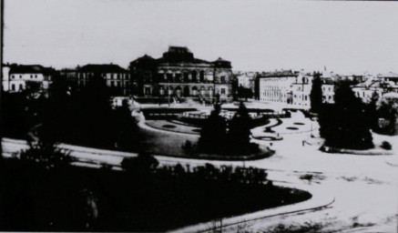 Stadtarchiv Weimar, 60 10-5/24, Blick von Am Viadukt über das Asbachtal zum Karl-August-Platz , ohne Datum