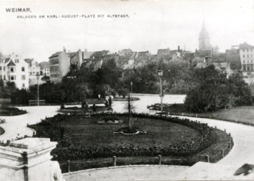 Stadtarchiv Weimar, 60 10-5/24, WEIMAR, Anlagen am KARL-AUGUST-PLATZ MIT ALTSTADT., ohne Datum