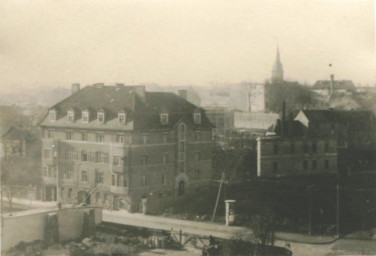 Stadtarchiv Weimar, 60 10-5/24, Blick vom Kirschberg auf den Brühl und die Baustelle des »Gauforums«, 1936