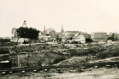 Stadtarchiv Weimar, 60 10-5/24, Blick auf die Baustelle "Karl-August-Platz", 1936