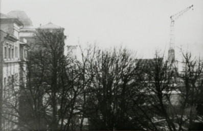 Stadtarchiv Weimar, 60 10-5/24, Blick auf die Baustelle am Platz "Adolf Hitler" ("ehem. Karl-August-Platz"), 1938